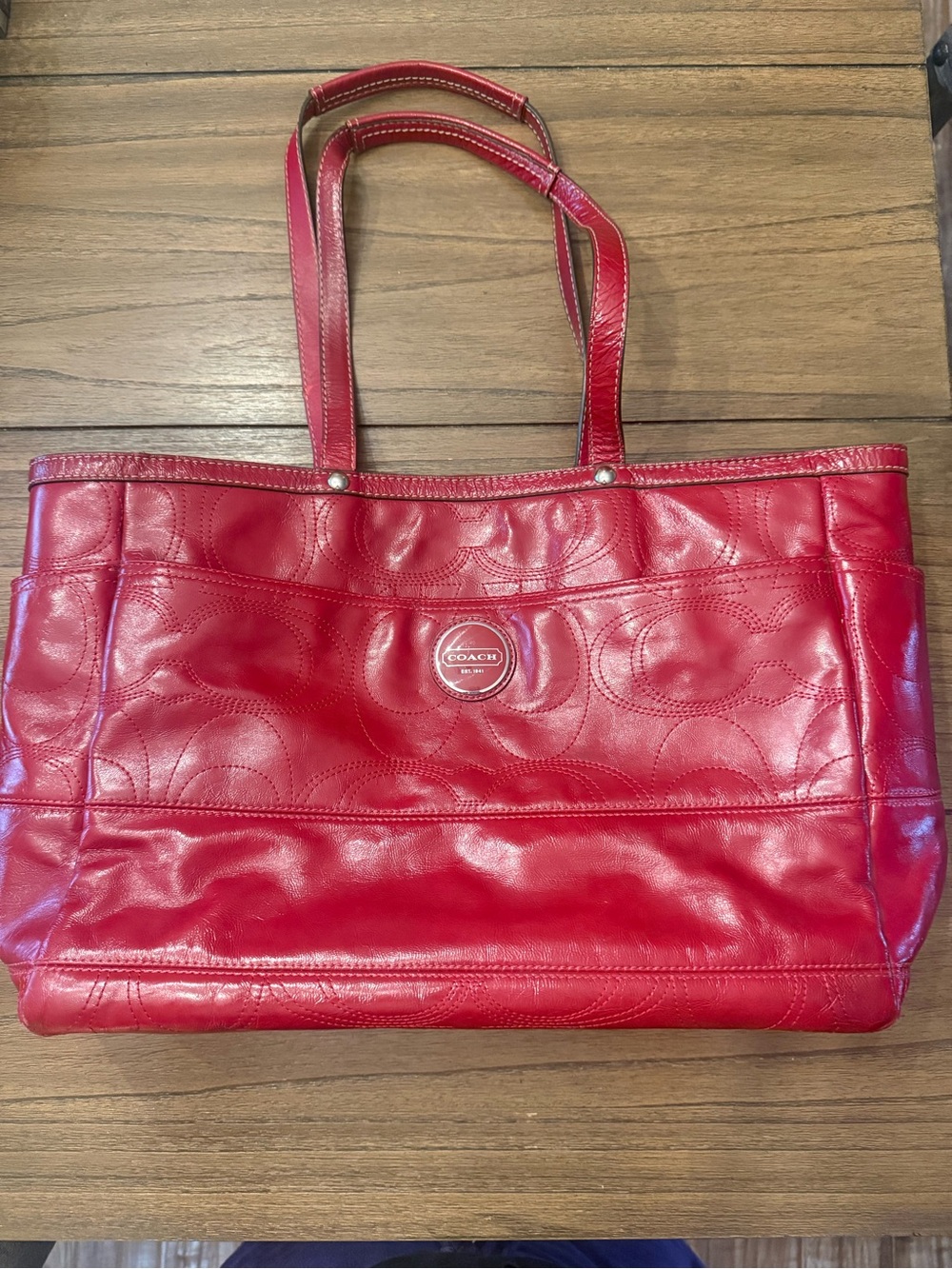 Coach Red Tote/Purse Very good condition